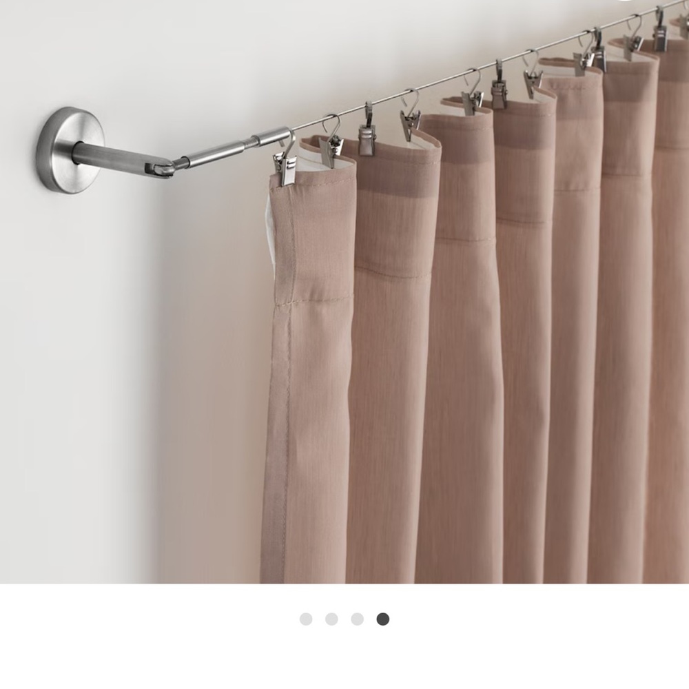 IKEA Silver Curtain Wire Set - Picture 2 of 5